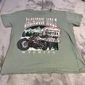 Green Jackson hole t shirt